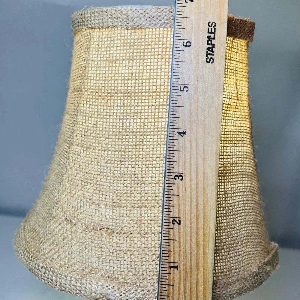 Blantons Bourbon Bottle Lamp Custom White Stone Fill Burlap Shade Rustic Decor